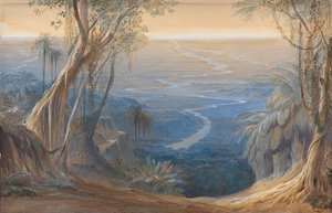 シリゴリーの上からのベンガル平原 作： Edward Lear